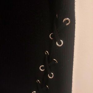 Black knit bodycon dress